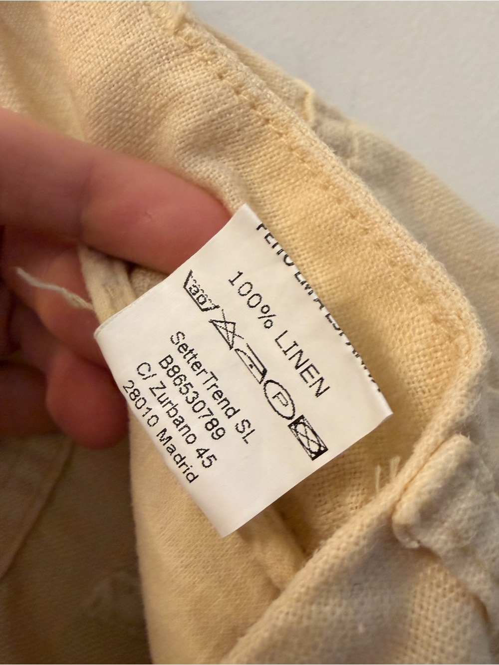 Maison Hotel Marisa High-Waist Wide Leg Linen Pants in Beige S - Picture 9 of 9
